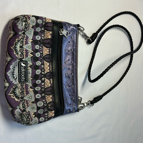 Sak Roots Campus Mini Crossbody, Violet One World Print - Picture 1 of 2